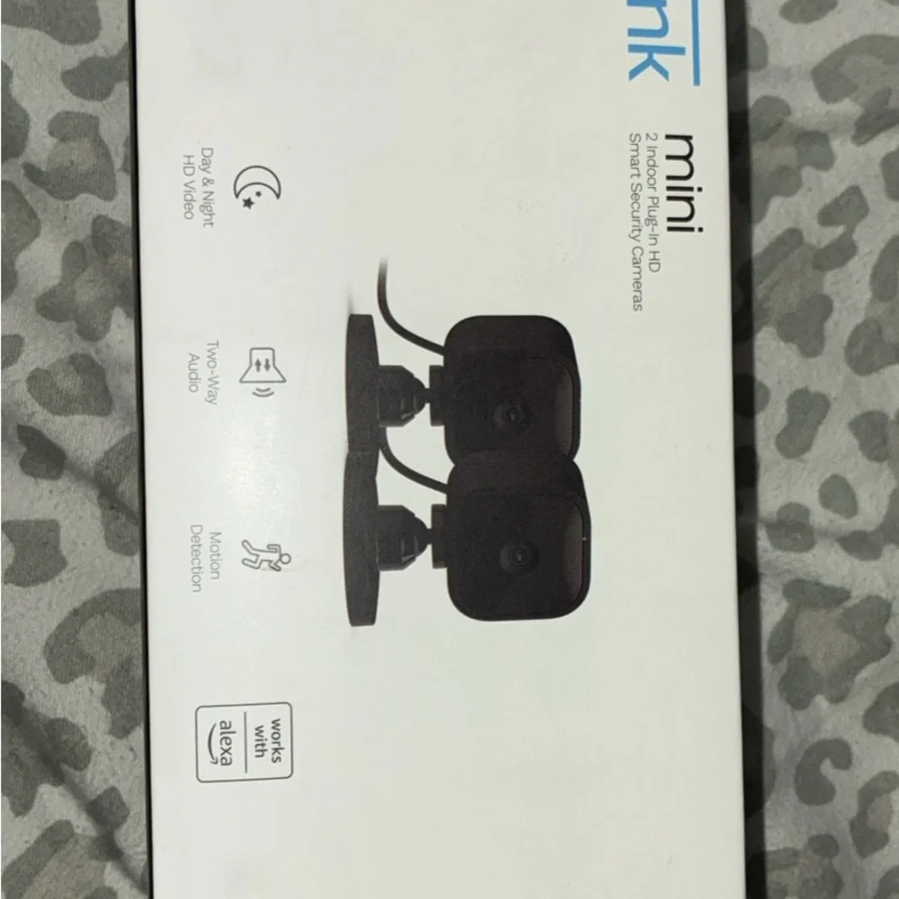 Blink Mini Indoor Wired 1080p Wi-Fi Security Camera Black (2-Pack)